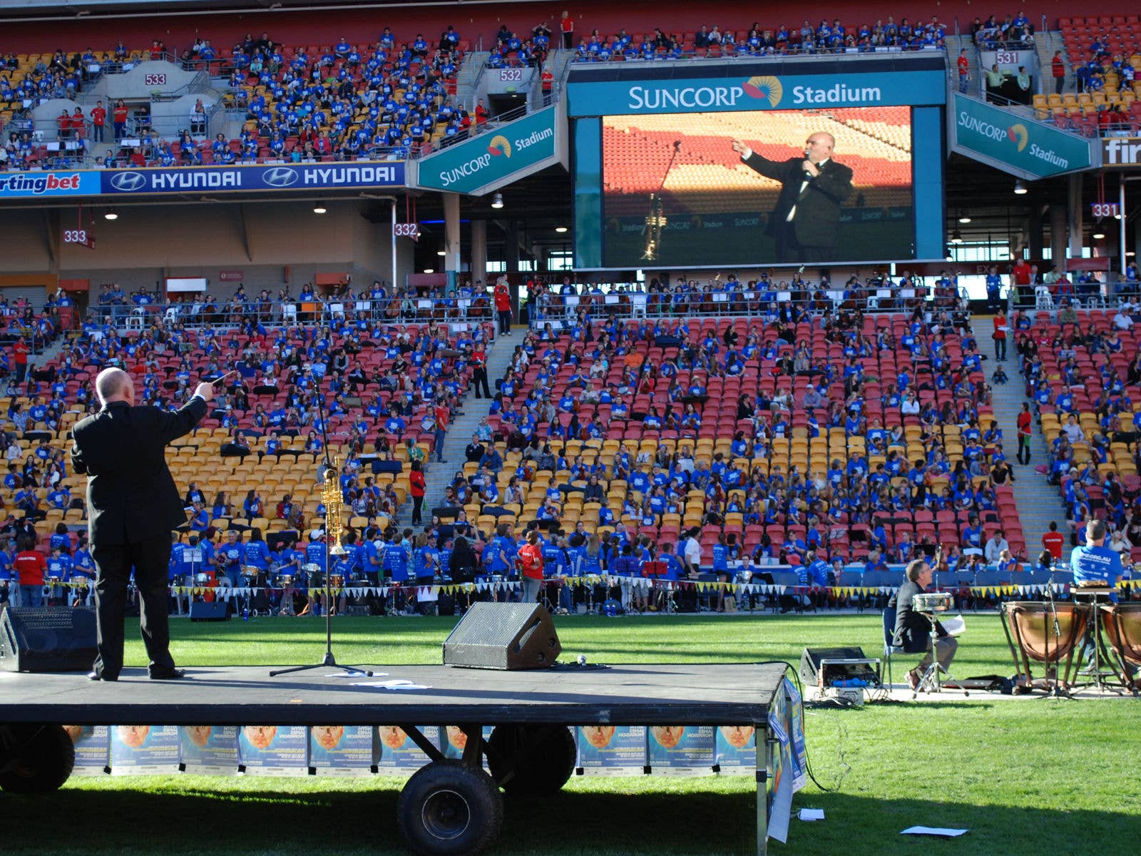 2013 - World's Biggest Orchestra The World's Biggest Orchestra at Suncorp Stadium in 2013.