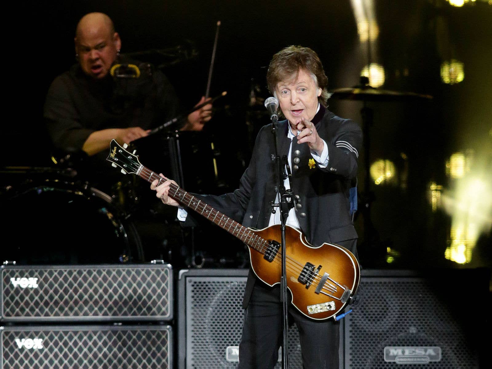 2017 - Paul McCartney Paul McCartney on stage at Suncorp Stadium during his One On One Tour in 2017.