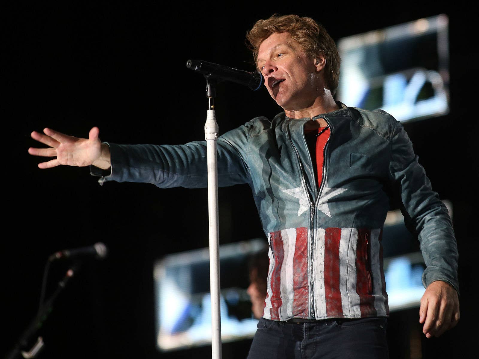 2013 - Bon Jovi Bon Jovi on stage at Suncorp Stadium during their Because We Can Tour in 2013.